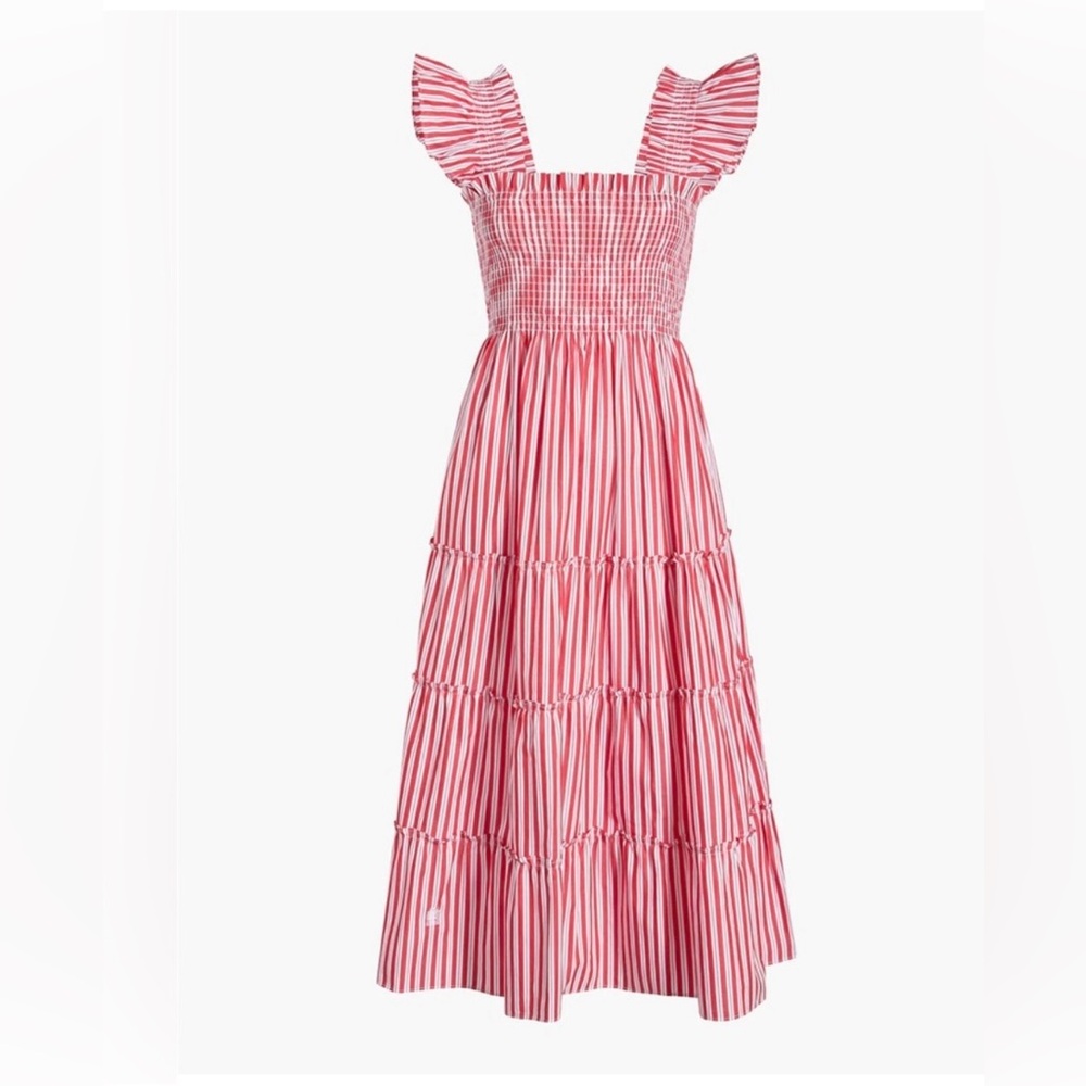 Hill House Red and White Striped Nap Dress